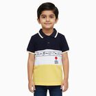 Boys Deep Midnight Navy Blue Cotton Crew Neck Casual Half Sleeve T-Shirt, नेवी ब्लू, small