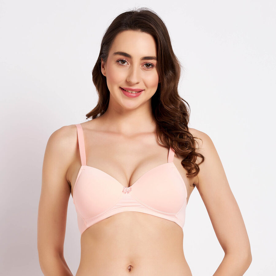 Solid Bra, पीच, large image number null