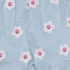 Infants' Multicolour Regular Fit Ruffled Cotton Half Pant Combo, Light Blue, small