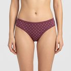 Women's Lilac Regular Fit Polka Dot Panty, Lilac, small