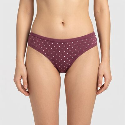 Women's Lilac Regular Fit Polka Dot Panty
