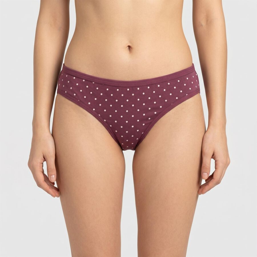 Women's Lilac Regular Fit Polka Dot Panty, Lilac, large