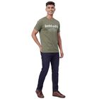 Men's Light Green Round Neck Graphic Printed T-Shirt, Light Green, small