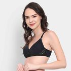 Half Lace Bra, Black, small image number null