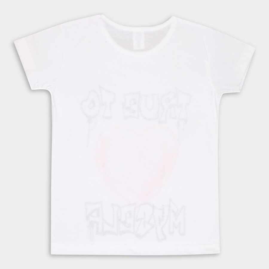 Girls' T-Shirt, Off White, large image number null