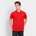 Men's Collared Half Sleeves T-Shirt , Red, small image number null