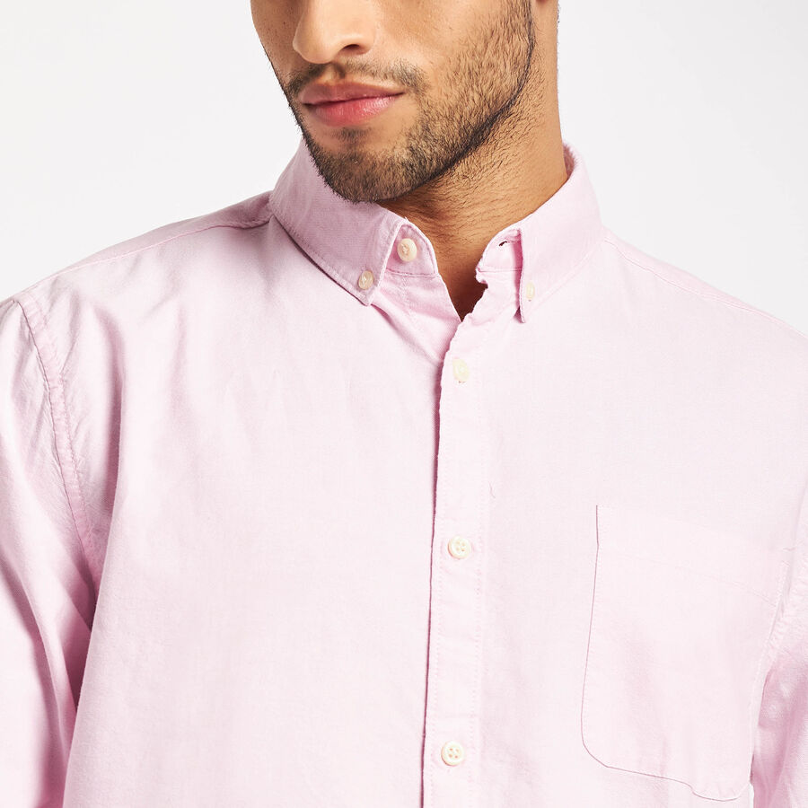 Cotton Solid Casual Shirt, Pink, large image number null