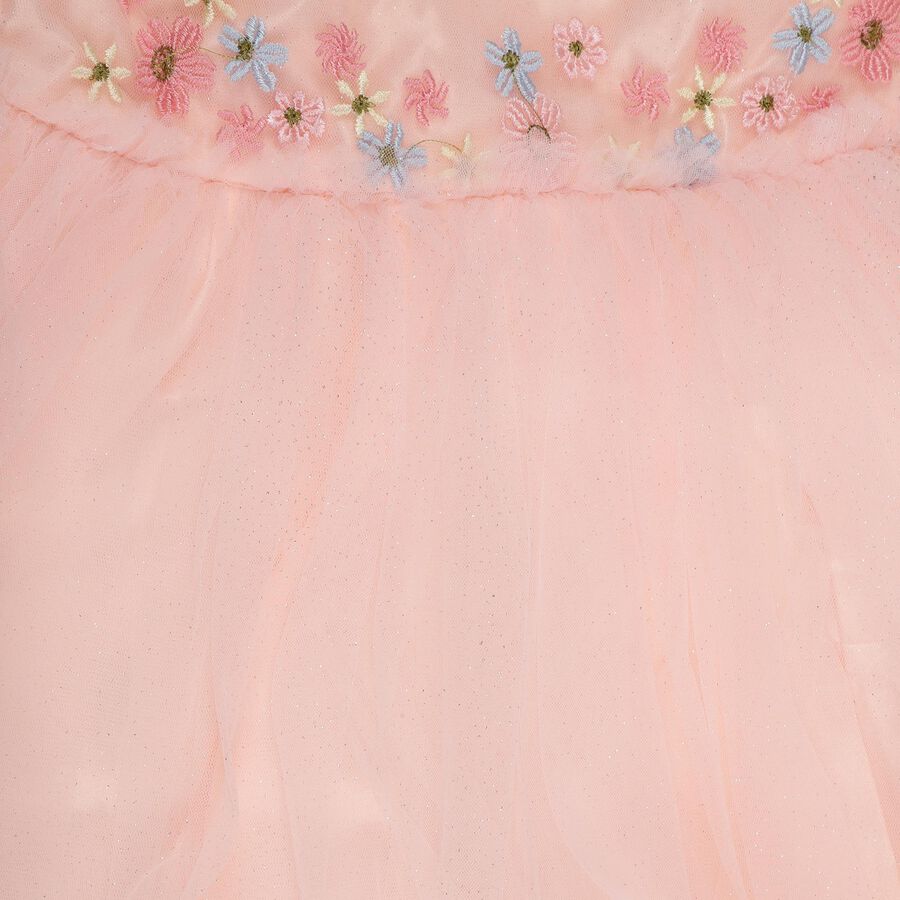 Girls' Frock , पीच, large image number null