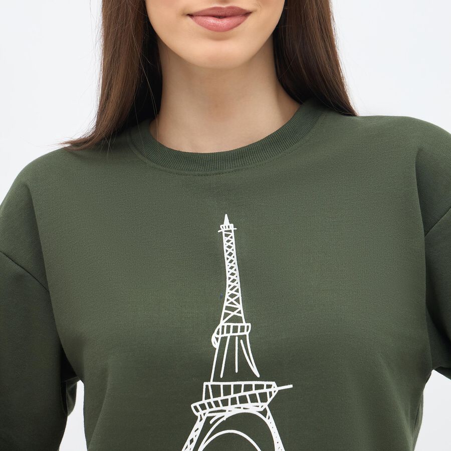Ladies' Sweatshirt, ओलिव, large image number null
