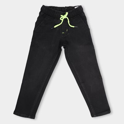Boys' Jet Black Slim Fit Jogger Jeans