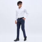 Men's Fixed Waist Slim Fit Formal Trousers, Navy Blue, small image number null