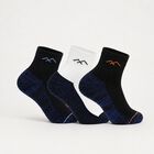 Men's Ankle Length Socks Pack of 3 ( White, Navy, Blue ), Navy Blue, small
