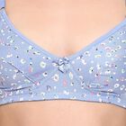 Ladies' 100% Cotton Bra , मध्यम नीला, small image number null