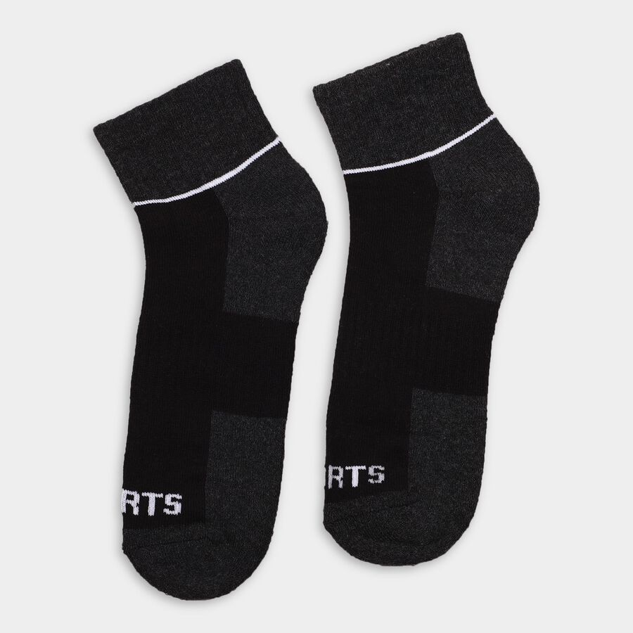 Men's Socks (Pack of 3), चारकोल, large
