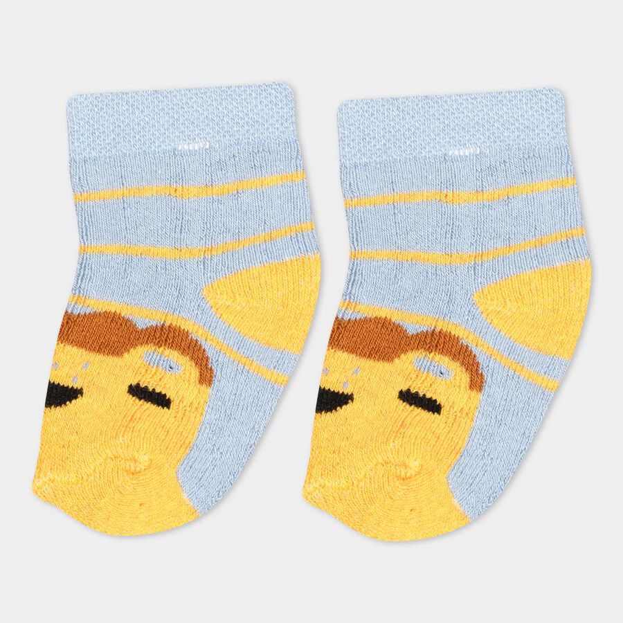 Infant's Socks (Pack of 2), Mid Blue, large
