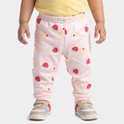 Infants Pink Jogger Fit Strawberry Printed Pyjama, हल्का गुलाबी, small