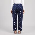 Women's Navy Blue Straight Fit Moon Lounge Pyjama, नेवी ब्लू, small