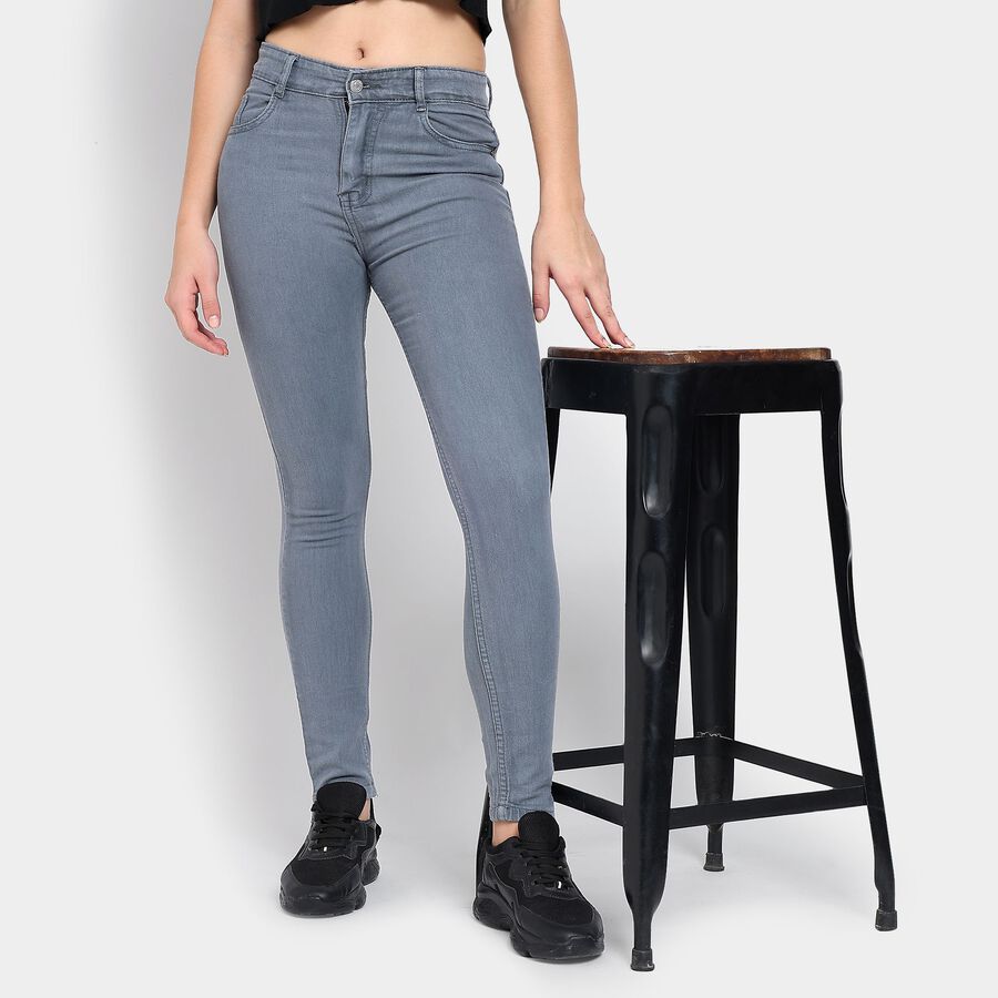 Ladies' Jeans, गहरा ग्रे, large image number null