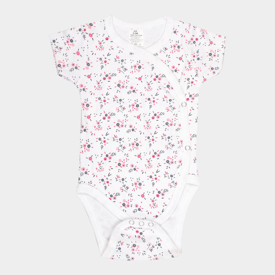 Infants Cotton Bodysuit, गुलाबी, large image number null
