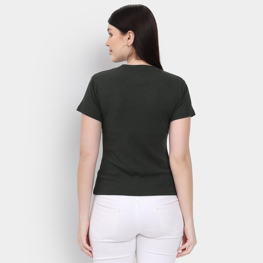 Ladies'  Crop  Top, Olive, large