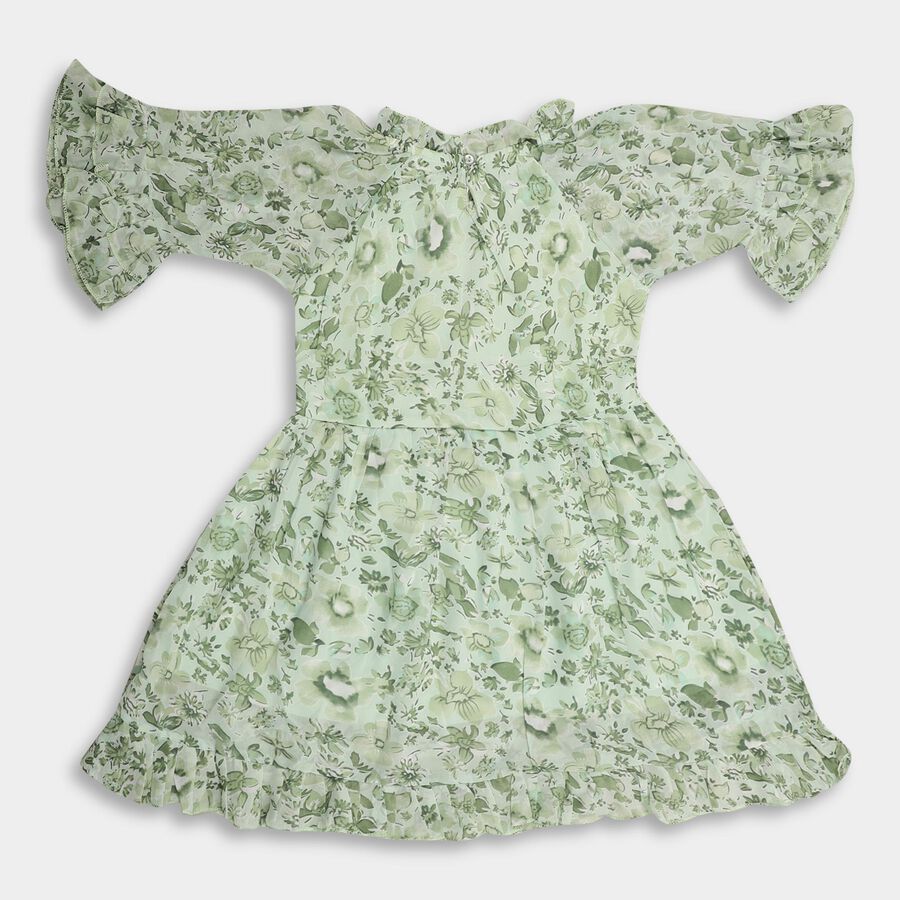 Girls' Dress, Light Green, large image number null