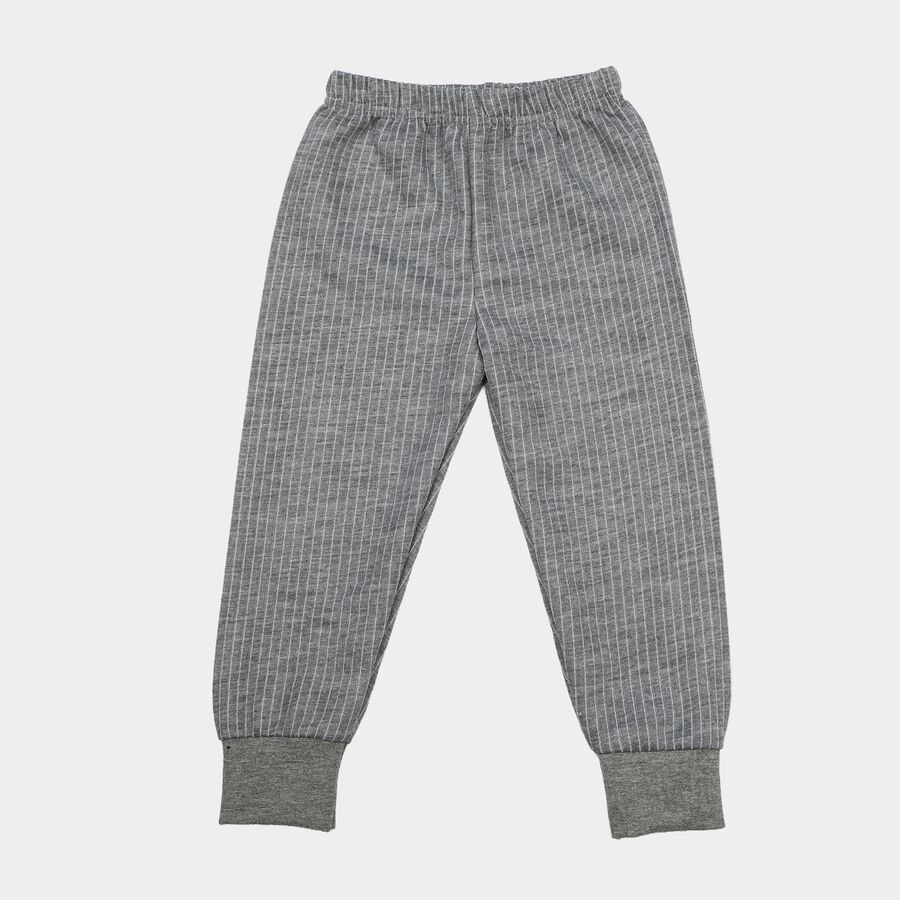 Girls Grey Long Johns Thermal, मिश्रित हल्का ग्रे, large