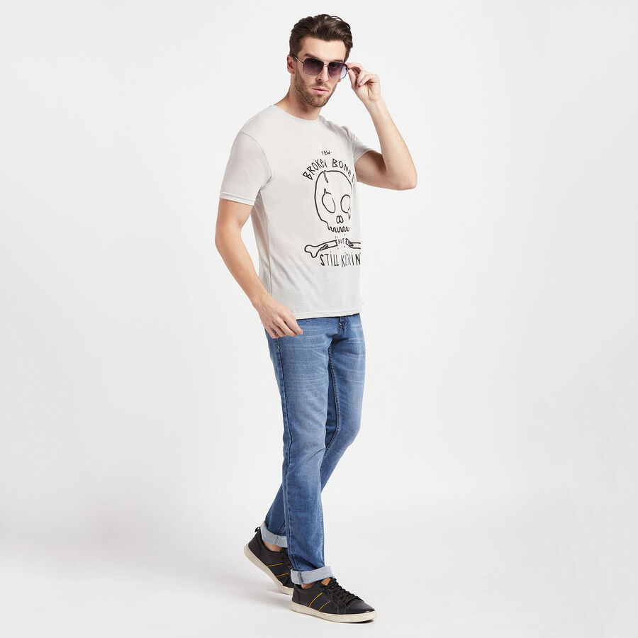 Round Neck T-Shirt, Light Grey, large image number null