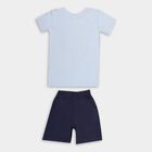 Boys' 100% Cotton Knit Baba Suit, Light Blue, small image number null