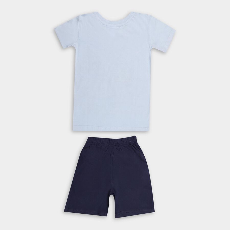 Boys' 100% Cotton Knit Baba Suit, Light Blue, large image number null