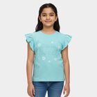 Girls' T-Shirt, एक्वा, small
