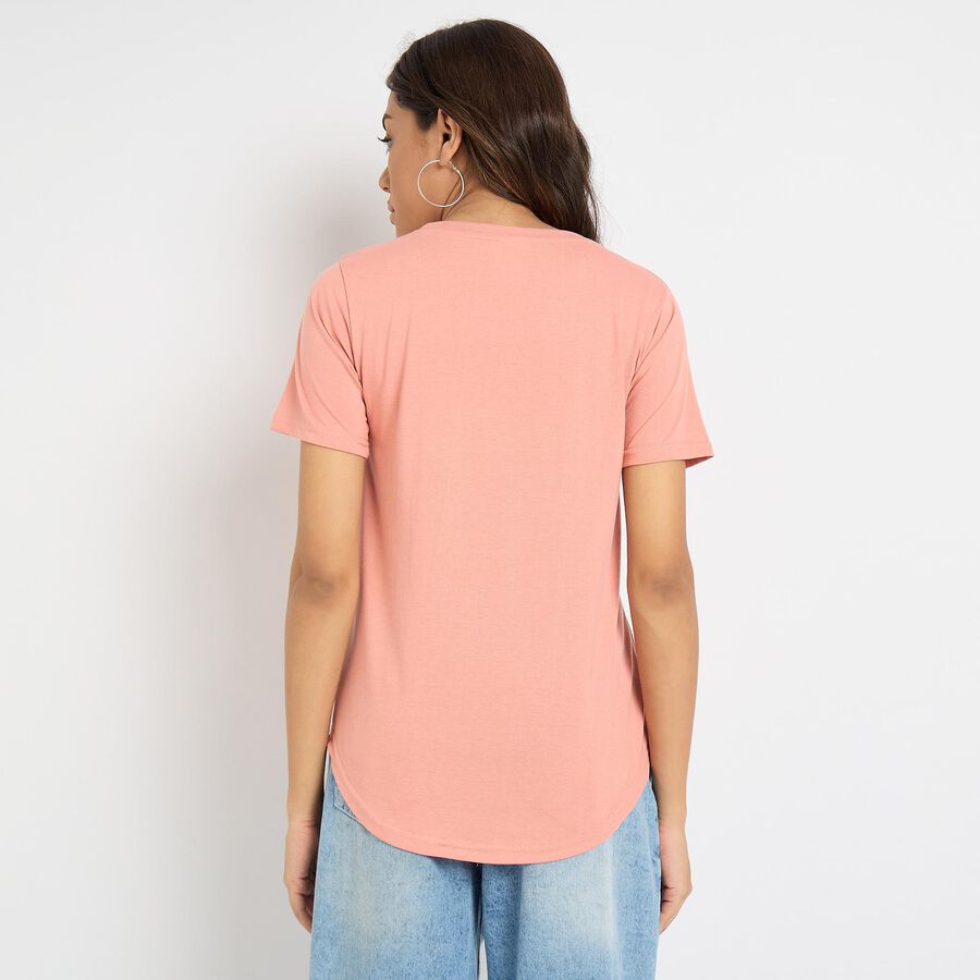 Ladies' Round Neck T-Shirt , Pink, large image number null