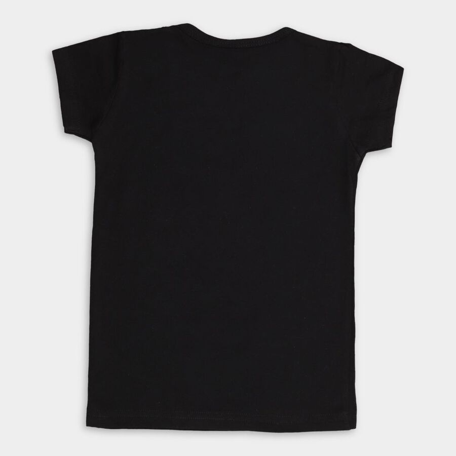 Girls' T-Shirt, काला, large image number null