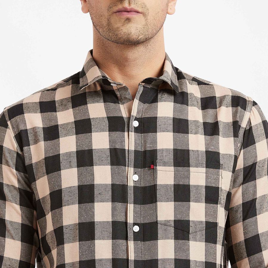 Checks Casual Shirt, Black, large image number null
