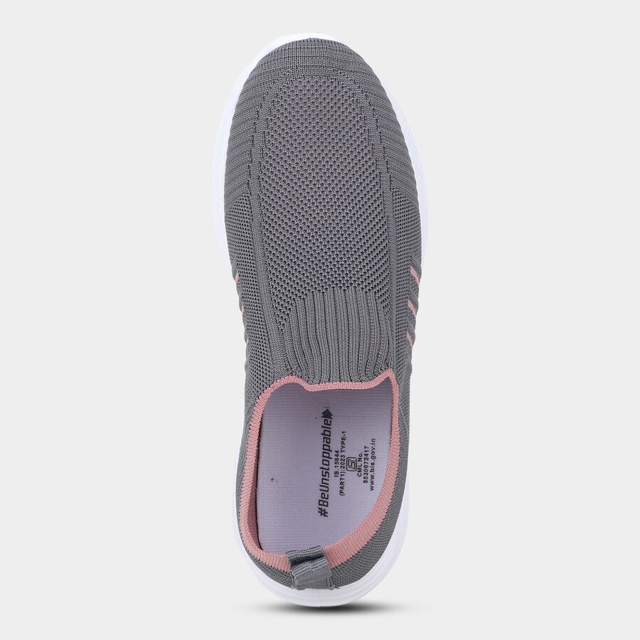 Women's Muted Charcoal Grey Slip-On Casual Sneakers, Grey, large