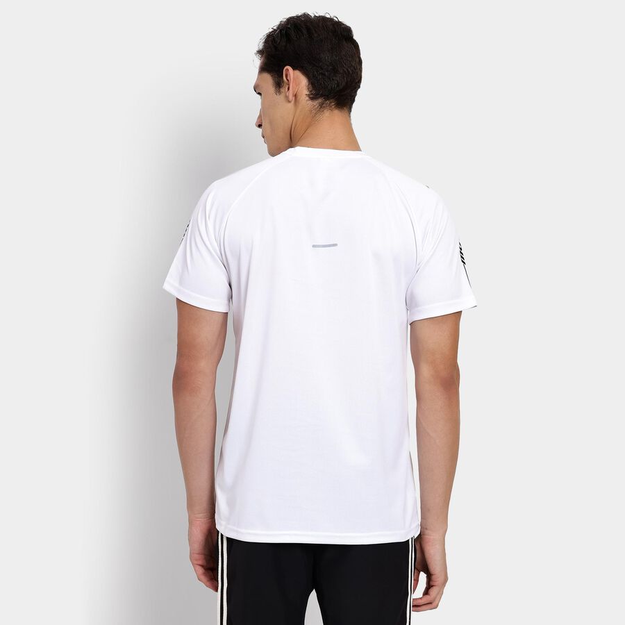 Men's Round Neck Half Sleeves T-Shirt, सफ़ेद, large image number null