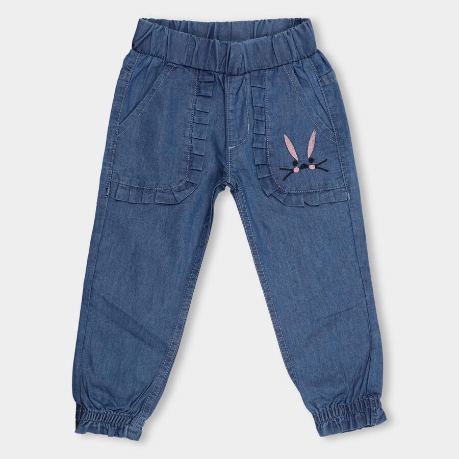 Girls' Jeans , Mid Blue, large image number null