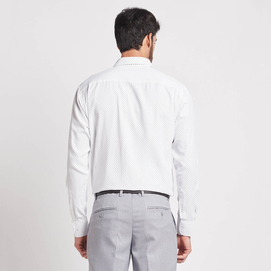 Printed Formal Shirt, White, large image number null