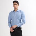 Men's Light Sky Blue Cut Away Collar Slim Fit Formal Shirt, Mid Blue, small image number null