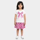Girls Lilac Round Neck Co-ord Set Upper and Bottom Set, लाइलेक, small