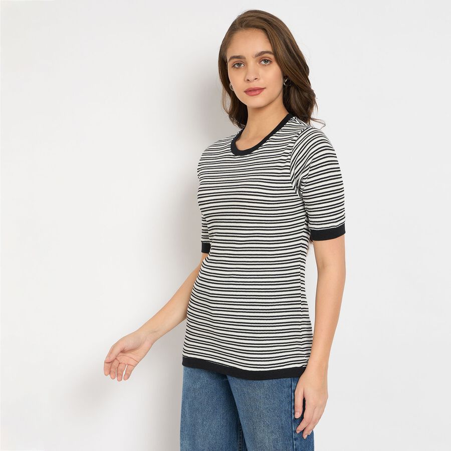 Ladies' 100% Cotton Top, ऑफ व्हाइट, large image number null