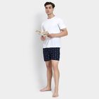 Men's 100% Cotton Boxers , Navy Blue, small