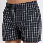 Men's 100% Cotton Boxers, Navy Blue, small image number null
