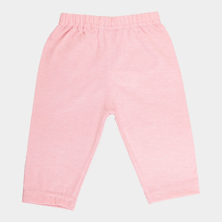 Infants Cotton Solid Pyjama, Pink, large image number null