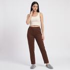 Women's Brown Straight Fit Polka Dot Print Pyjama, Brown, small