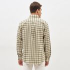 Men's Muted Beige Cotton Button Down Slim Fit Shirt, गहरा पीला, small image number null