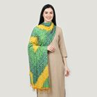 Women's Green Bandhani Printed Dupatta, गहरा हरा, small