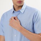Men's Light Blue Regular Collar Casual Shirt, Mid Blue, small image number null