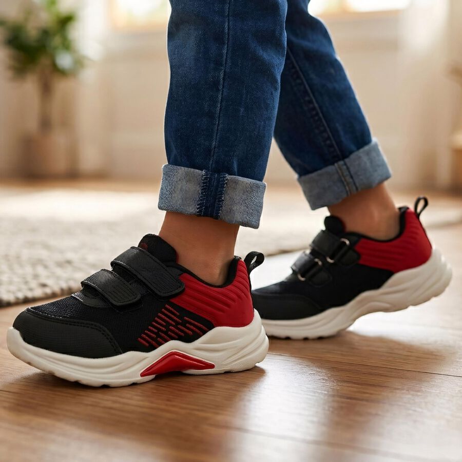 Boys' Shoes, काला, large