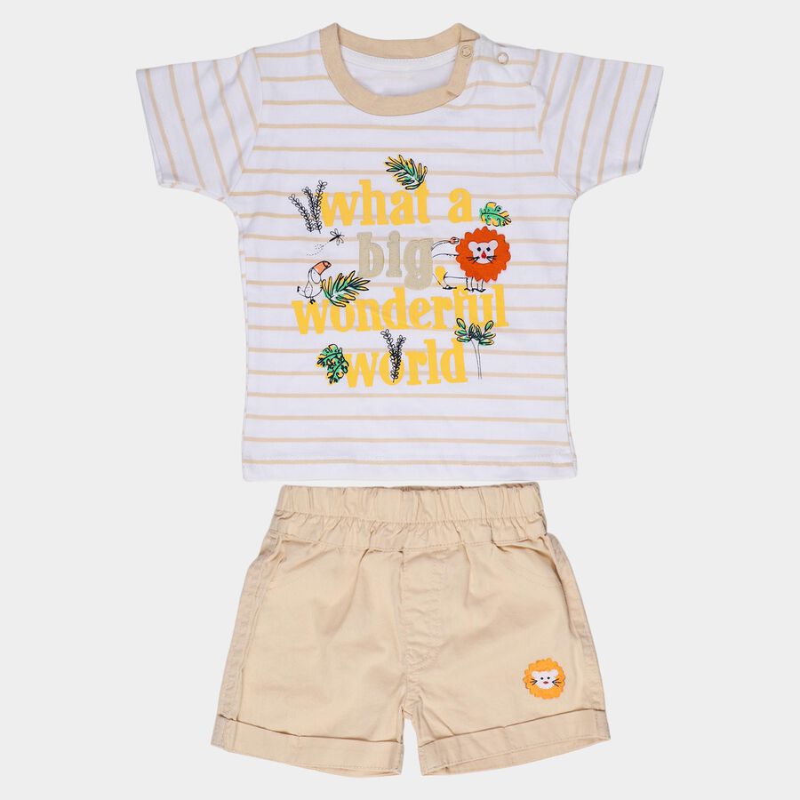 Girls' Pink Cotton Round Neck Casual T-Shirt, Pink, large