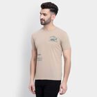 Round Neck T-Shirt, Beige, small image number null